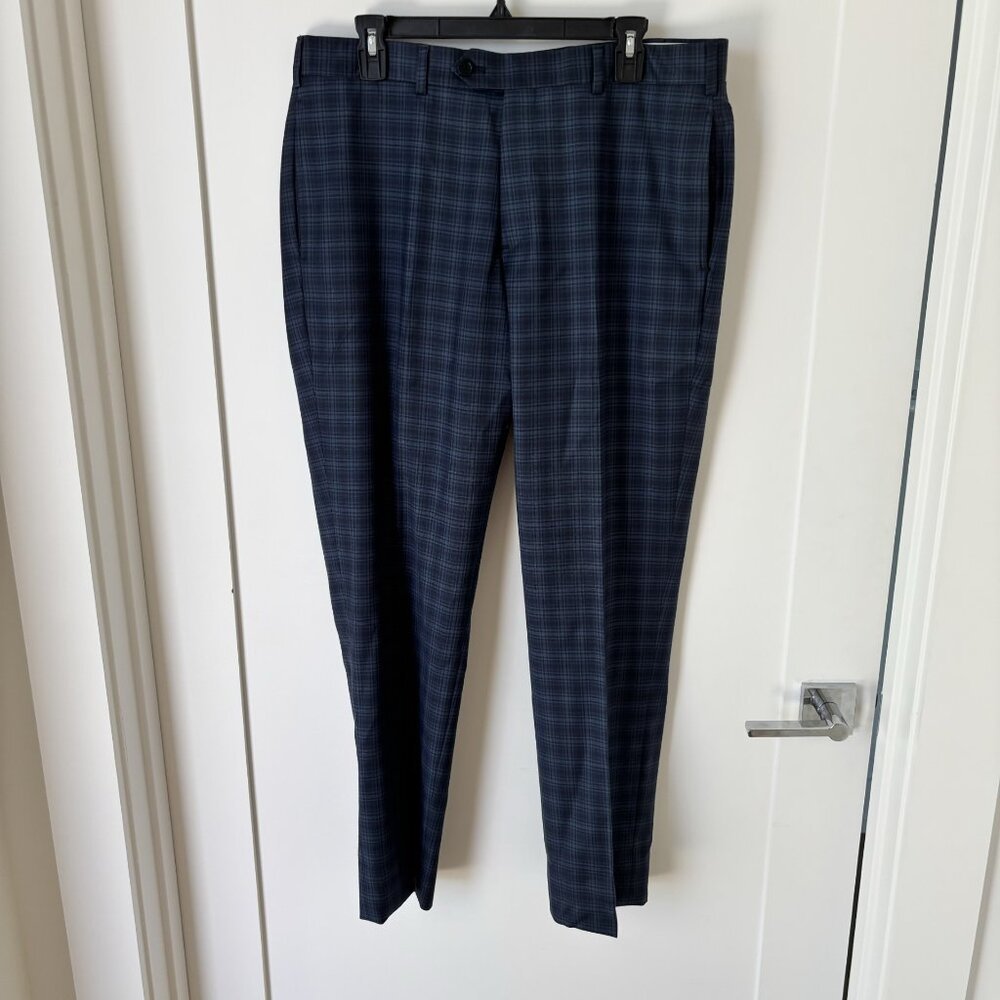 Brooks Brothers Blue Plaid Regent Fit Pants